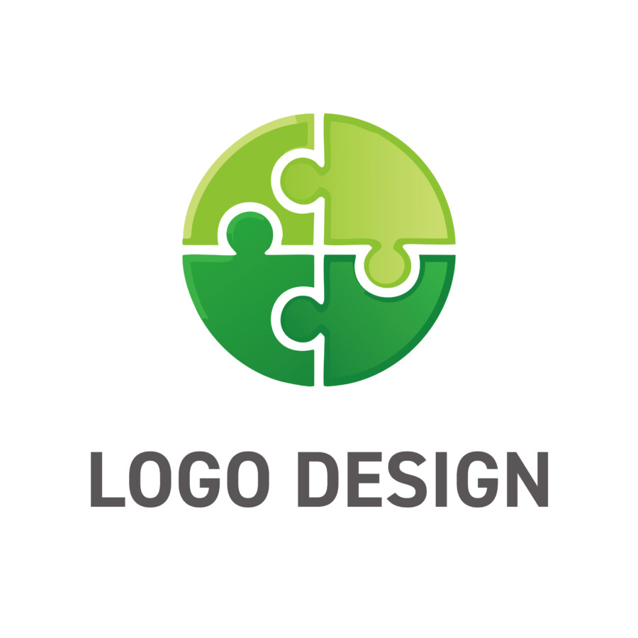 「つながり」と「成長」を象徴する、パズルピースのロゴデザイン