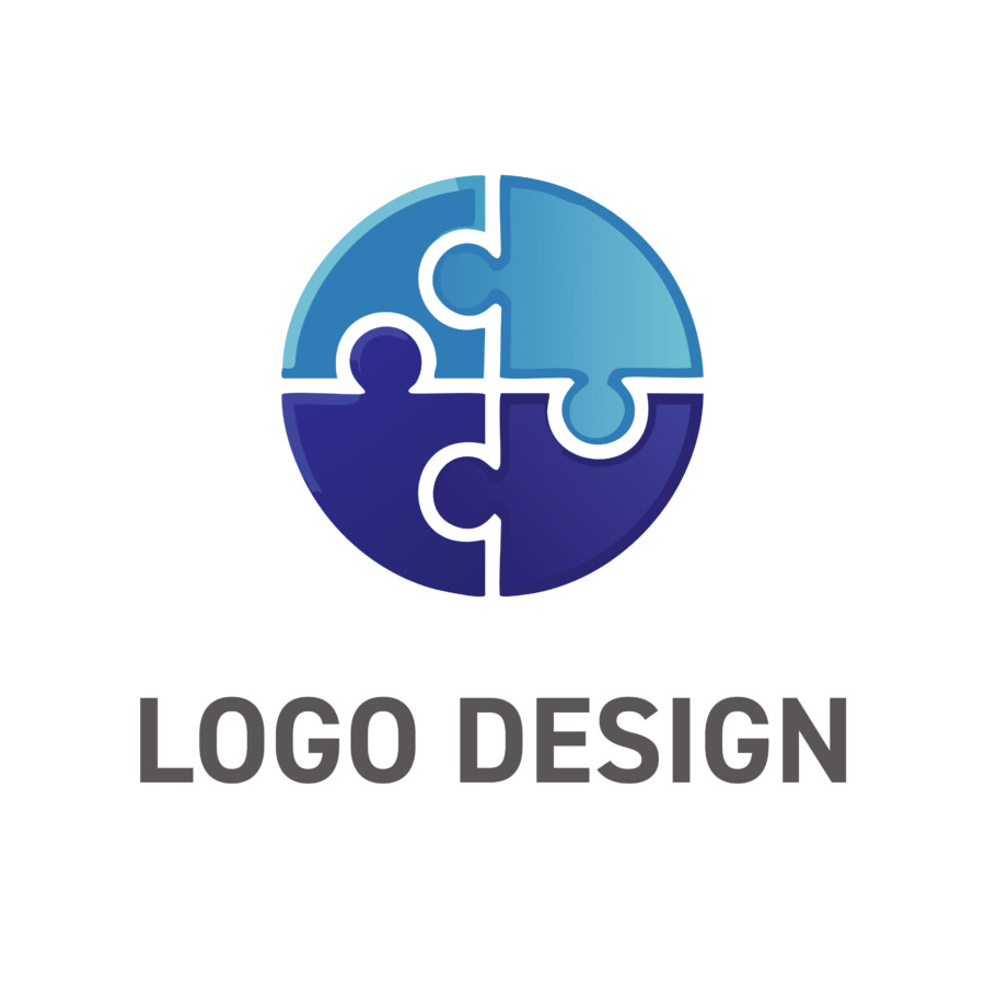 「つながり」と「成長」を象徴する、パズルピースのロゴデザイン
