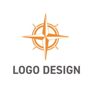 未来への道筋を指し示す、コンパスのロゴデザイン