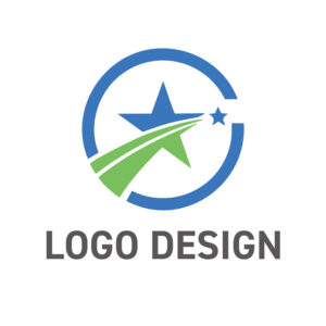 成長の軌跡と輝く未来を描く、シューティングスターのロゴデザイン