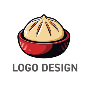 思わず食べたくなる、小籠包のイラストロゴデザイン