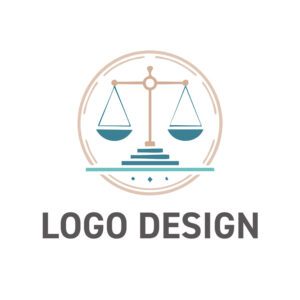 公正さに優しさを添える、円形フレームと柔らかな配色のロゴデザイン