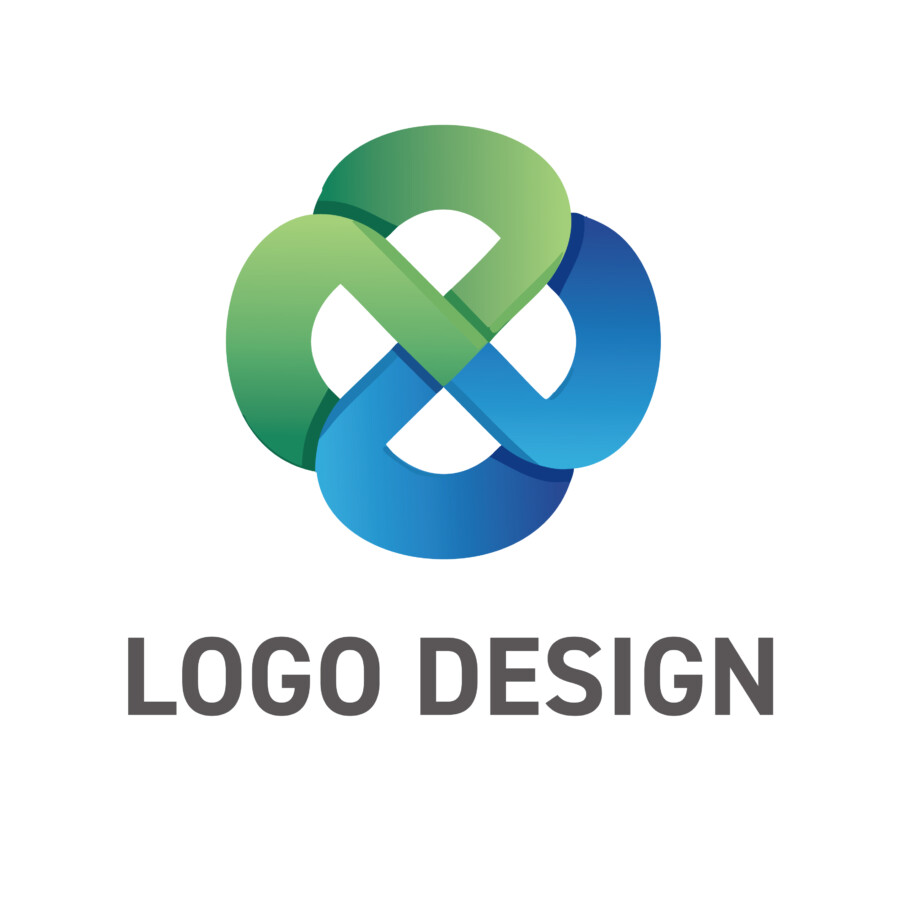 未来への成長と安定した基盤を象徴する、グラフモチーフのロゴデザイン