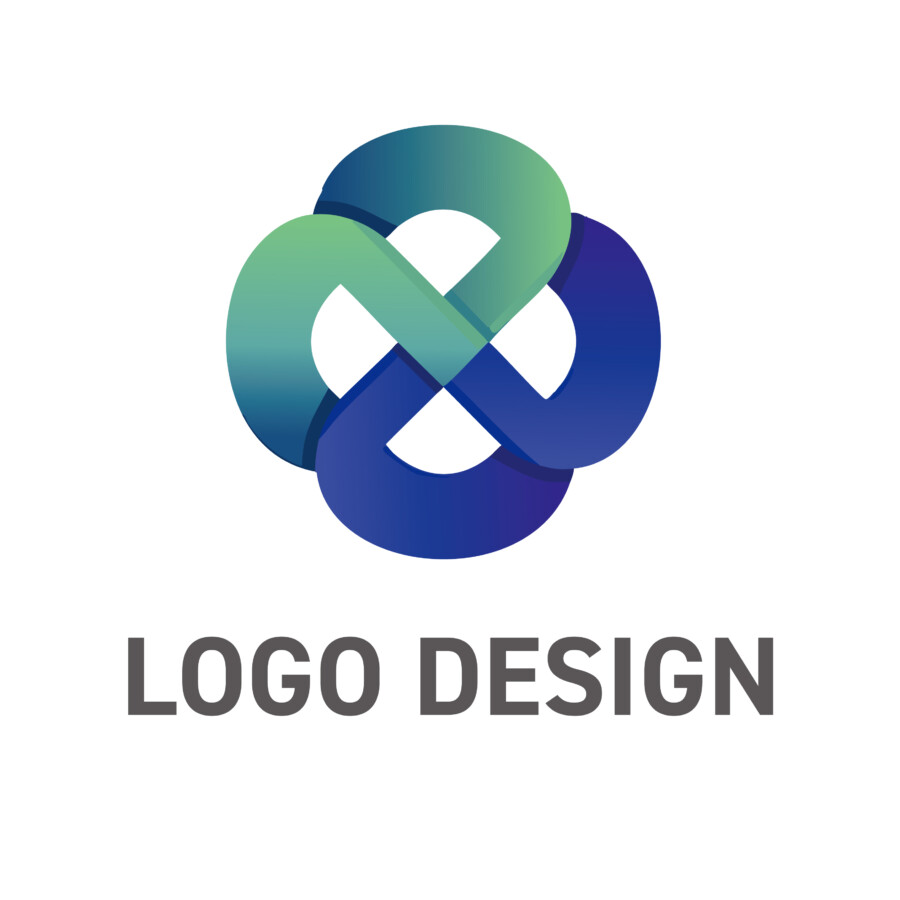 未来への成長と安定した基盤を象徴する、グラフモチーフのロゴデザイン