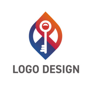 あらゆる難局を打開する、成功への鍵を象徴するロゴデザイン