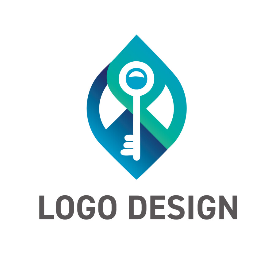 あらゆる難局を打開する、成功への鍵を象徴するロゴデザイン