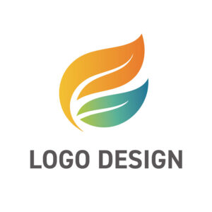 生命の息吹と成長を象徴するリーフ・ロゴデザイン