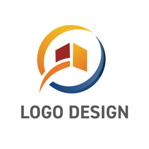 信頼の青と情熱の橙が織りなすサポート体制のロゴデザイン