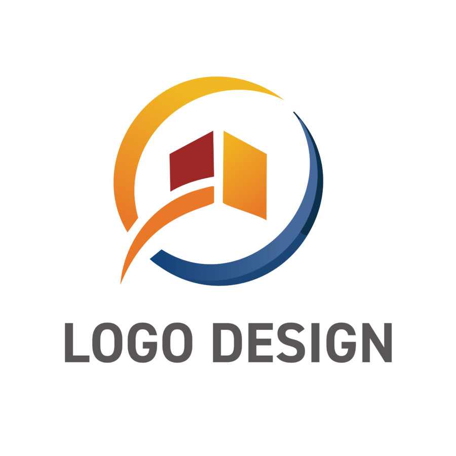 信頼の青と情熱の橙が織りなすサポート体制のロゴデザイン