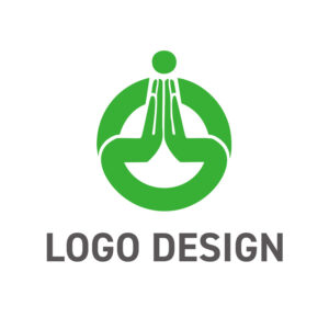 感謝と誠意を心に、和をむすぶ合掌のロゴデザイン