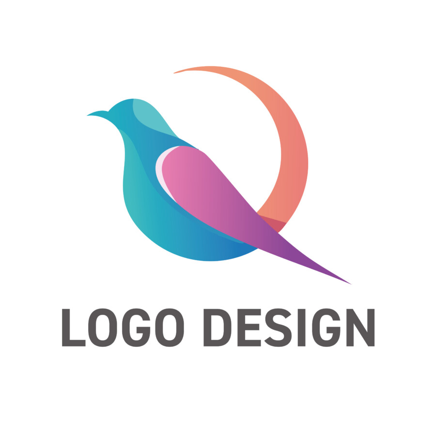 未来へ羽ばたく希望の鳥、平穏を告げる使者のロゴデザイン
