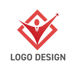 成功へと導く情熱、未来を拓く成長の矢印ロゴデザイン