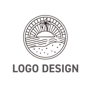 旅の思い出を刻む、クラフト感あふれるエンブレムロゴデザイン