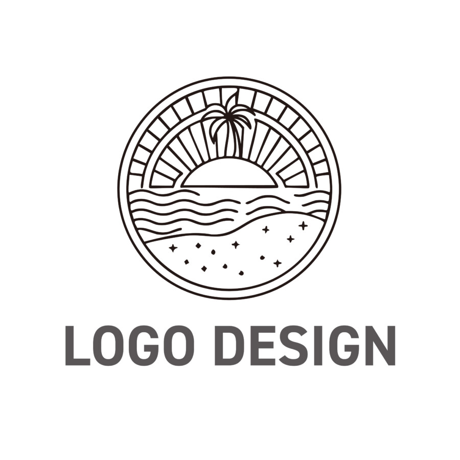 旅の思い出を刻む、クラフト感あふれるエンブレムロゴデザイン