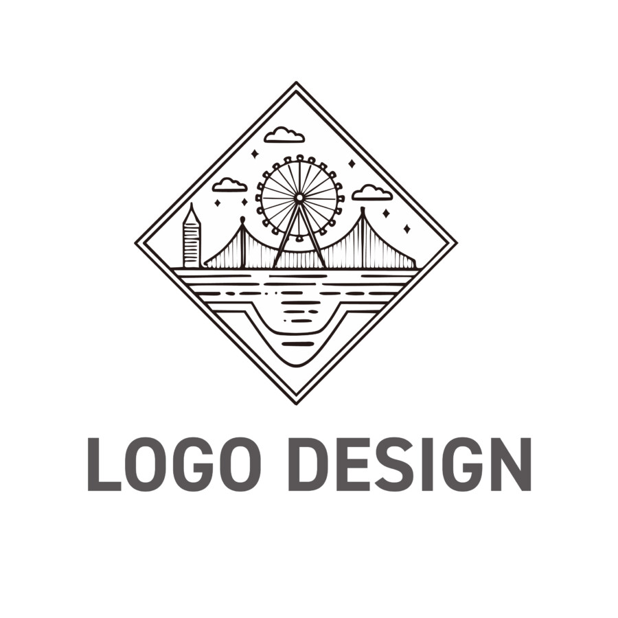 街の魅力を一枚の絵に凝縮した、アーバンリゾートロゴデザイン