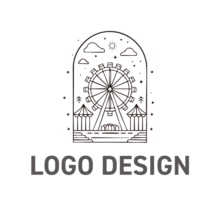 魔法の扉の向こうに広がる、夢と楽しさのロゴデザイン