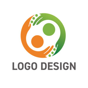 手と手を取り合い、成長を育む、オーガニックなホスピタリティロゴデザイン