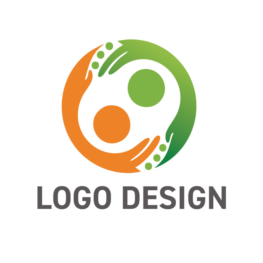 手と手を取り合い、成長を育む、オーガニックなホスピタリティロゴデザイン