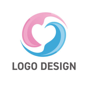 愛と癒やしが循環する、優雅なハーモニーロゴデザイン