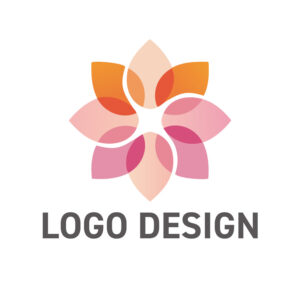 優美な花びらが織りなす、洗練されたおもてなしのロゴデザイン