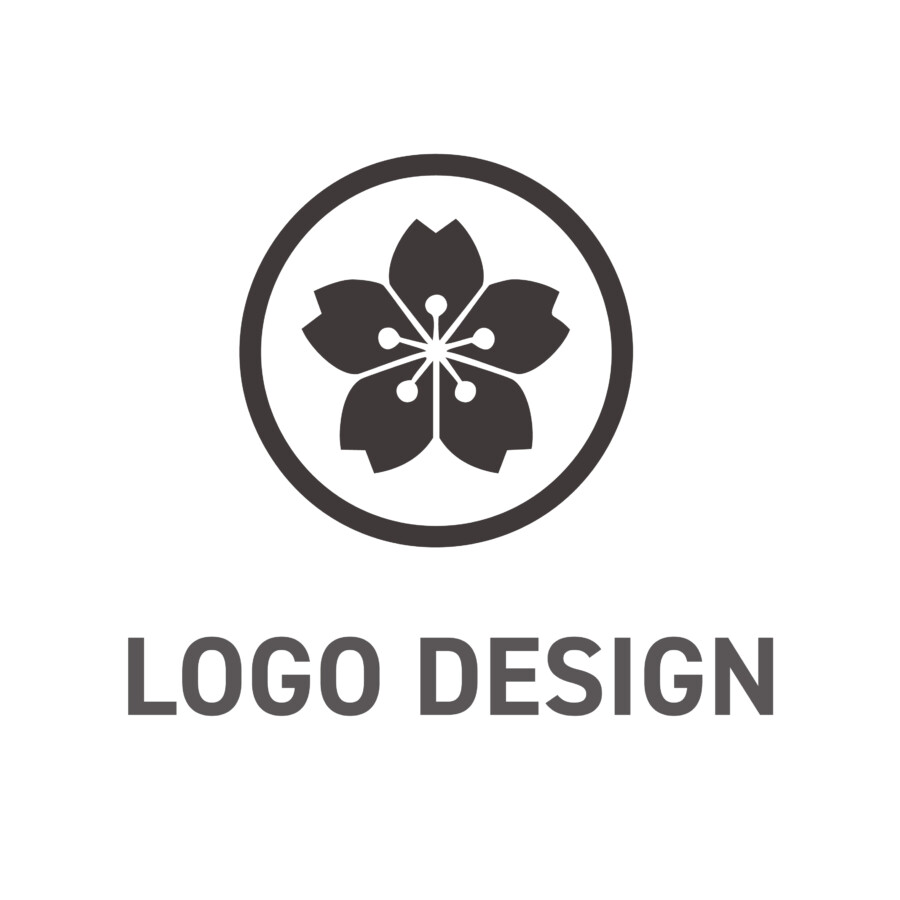 日本の精神と様式美を宿す、凛とした桜のロゴデザイン