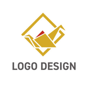 伝統的な願いをモダンに昇華させた、品格ある折り鶴のロゴデザイン