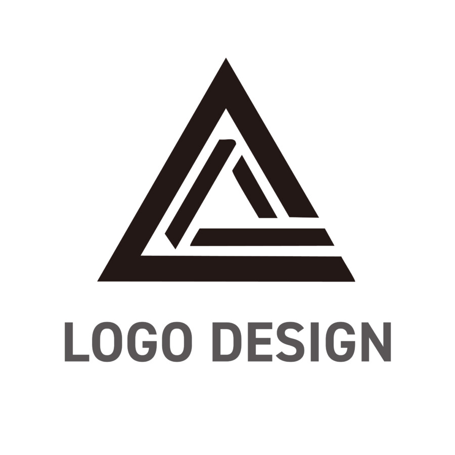 揺るぎない構造美が信頼を築く、トライアングルロゴデザイン