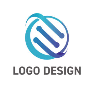 躍動感あふれる軌道が描く、グローバルITロゴデザイン