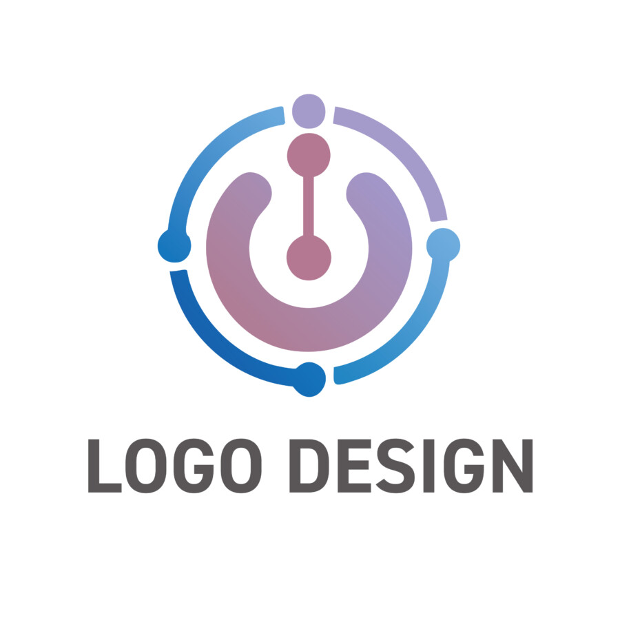 新たな可能性を起動する、パワーボタンモチーフのロゴデザイン