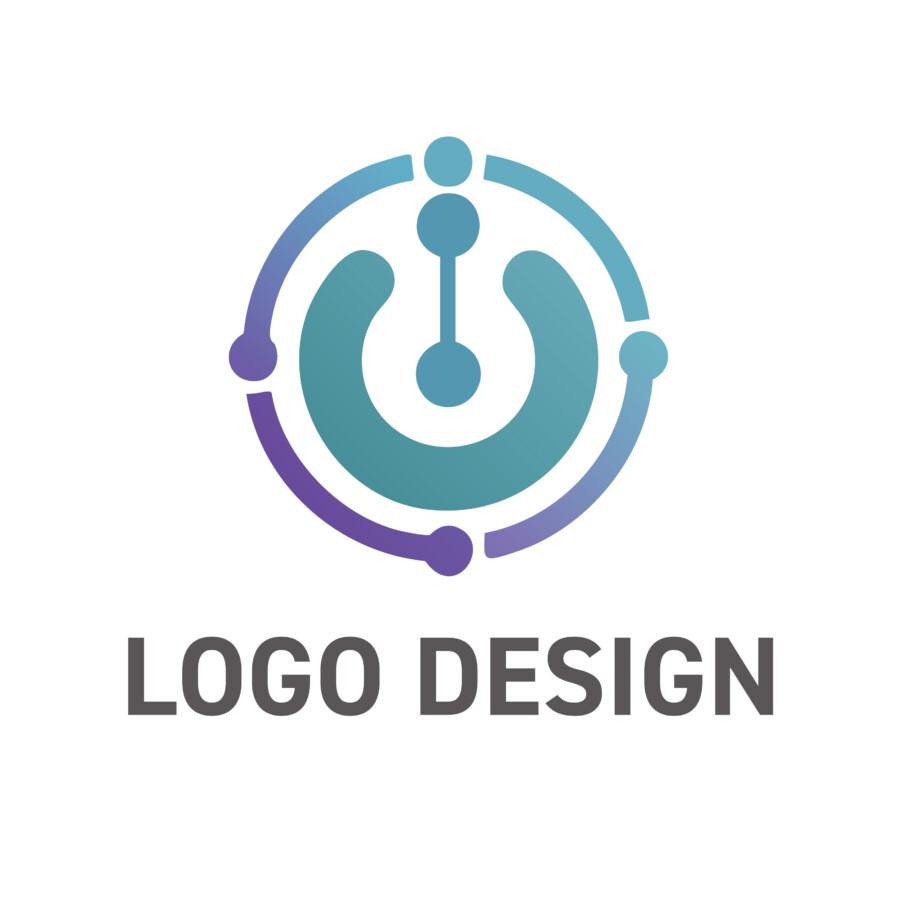 新たな可能性を起動する、パワーボタンモチーフのロゴデザイン