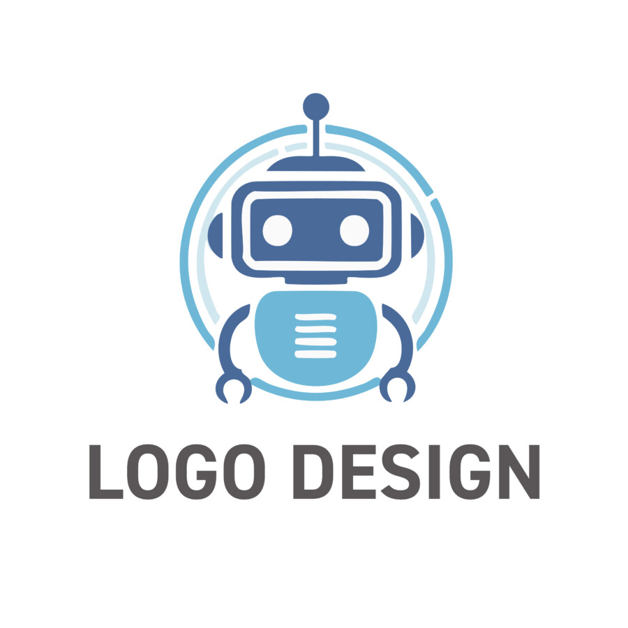 親しみやすい相棒が未来を案内する、ロボットキャラクターのロゴデザイン