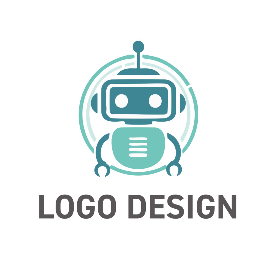 親しみやすい相棒が未来を案内する、ロボットキャラクターのロゴデザイン