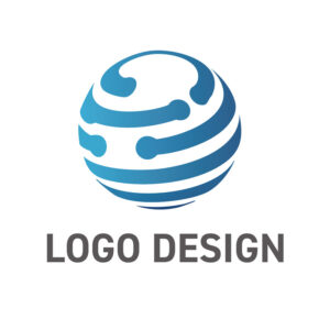 地球を巡る情報の軌跡、グローバルネットワークのロゴデザイン