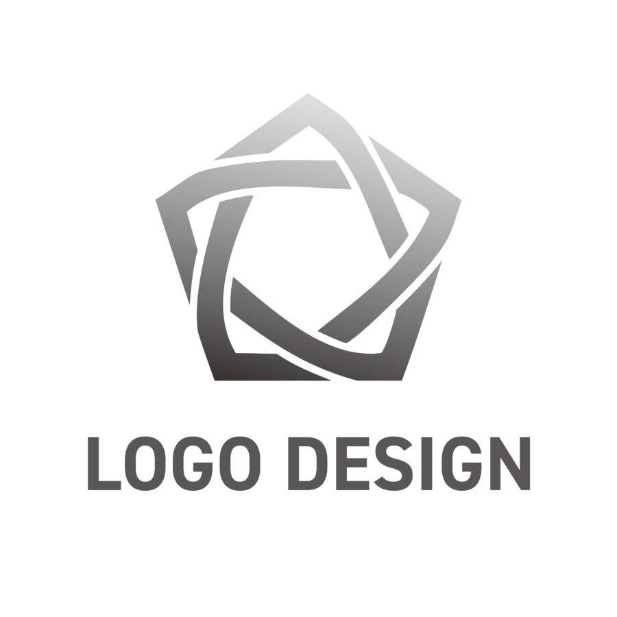 途切れない絆が統合力を示す、ペンタゴンノットのロゴデザイン