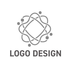 原子のように緻密な、ネットワーク構造のロゴデザイン