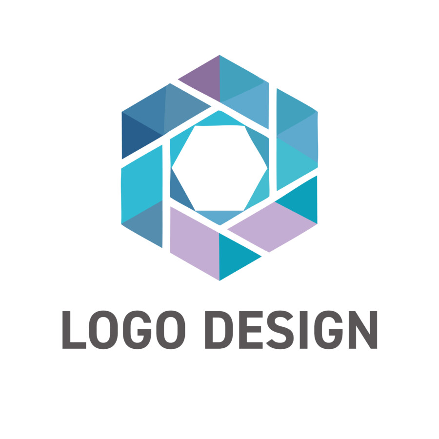 多様な才能が集い未来に焦点を合わせる、共創のヘキサゴンロゴデザイン