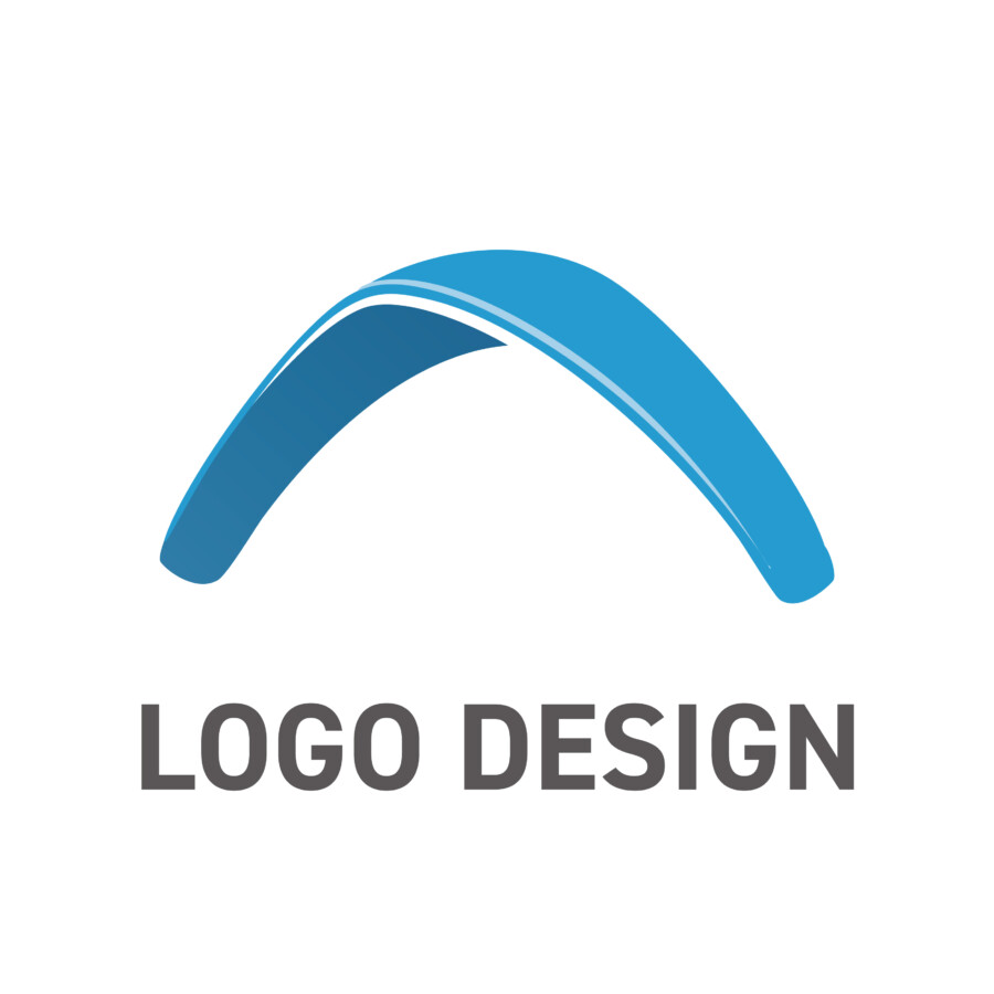 未来への架け橋となる、エレガントなアーチのロゴデザイン