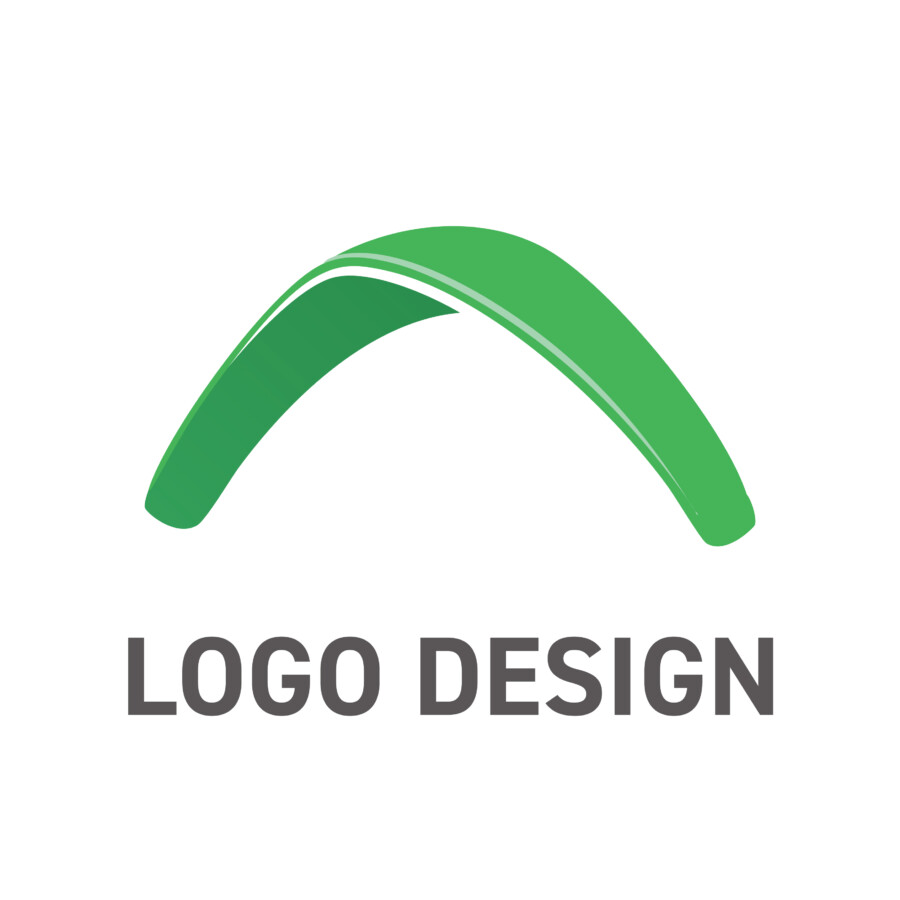 未来への架け橋となる、エレガントなアーチのロゴデザイン