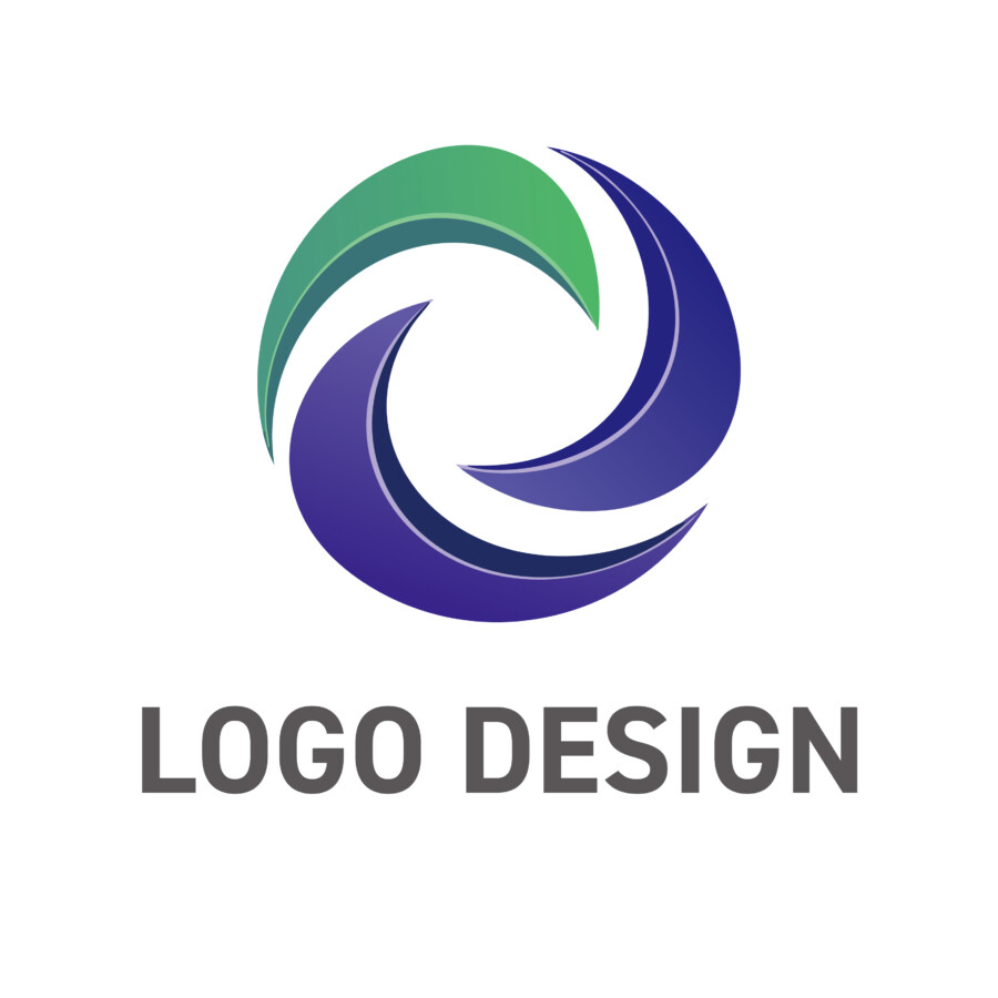 活力を生み出す三位一体の循環、ダイナミックなロゴデザイン