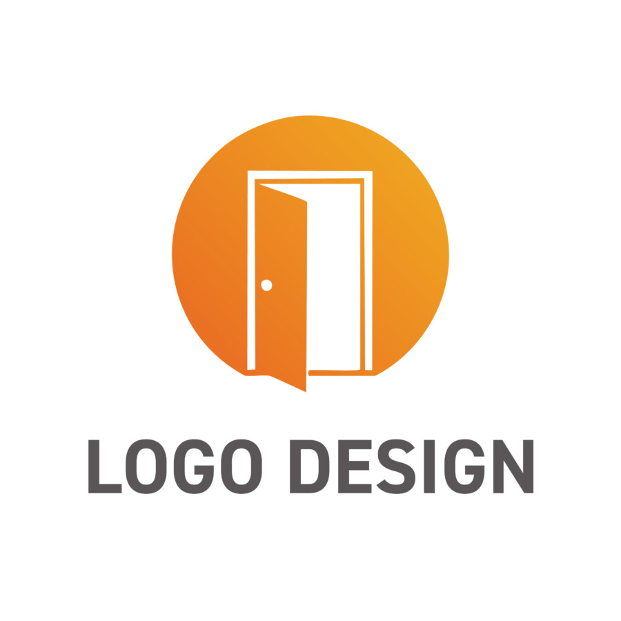 （保留）未来への扉を開く、希望に満ちたウェルカムドア・ロゴデザイン