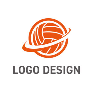 スピードと情熱が駆け巡る、ダイナミックな球技のロゴデザイン