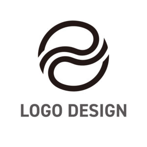 二つの流れが調和し、信頼のパートナーシップを築くロゴデザイン