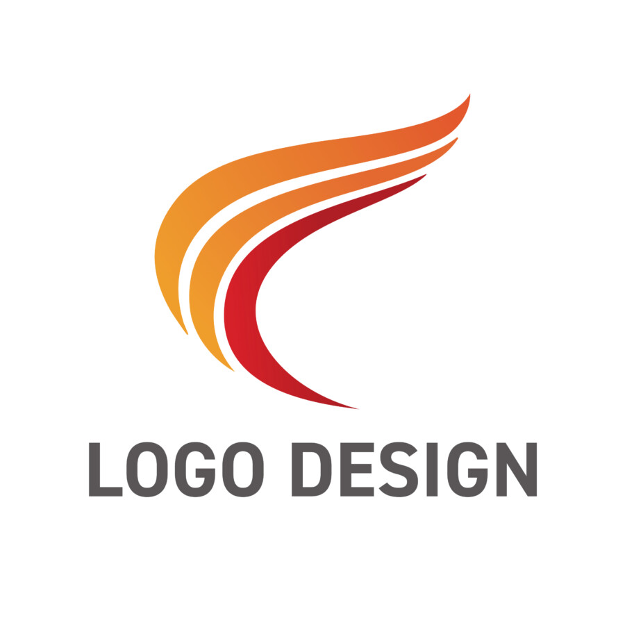 未来への飛躍を感じさせる、情熱的なウイングロゴデザイン