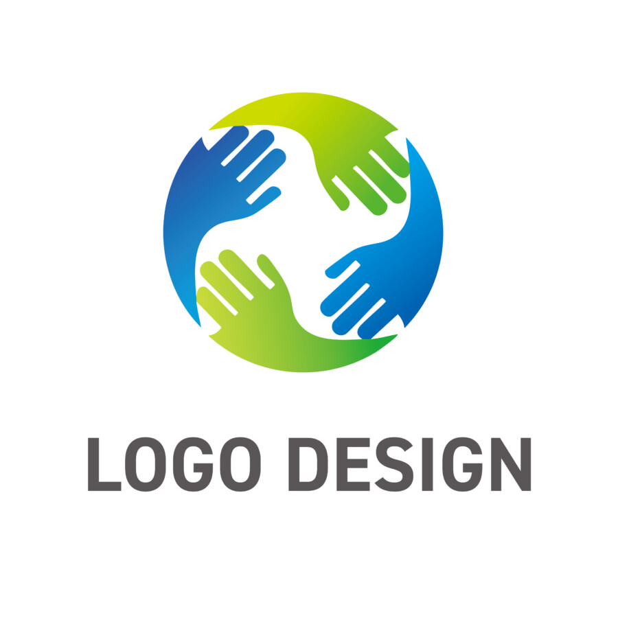 多様な個性が手を取り合う、共生社会を象徴するロゴデザイン