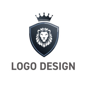 王者の風格。組織の誇りと理念を象徴するエンブレム風ロゴデザイン