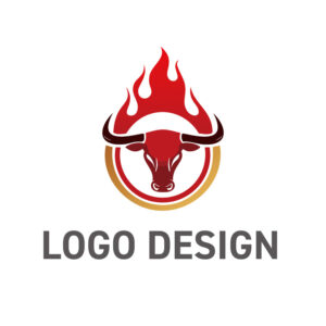 燃え上がる闘志を象徴する、迫力あるロゴデザイン