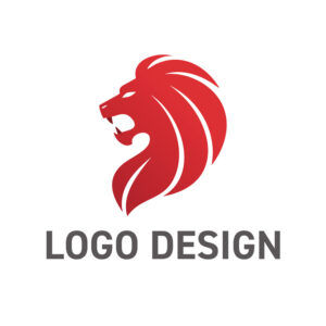 力強さと情熱を象-徴する、百獣の王のロゴデザイン