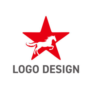 スターへの飛躍を象徴する、白馬のロゴデザイン