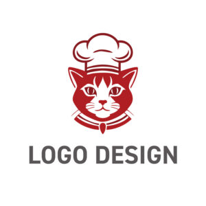 親しみやすさと確かな技術を伝える、シェフ猫の愛らしいロゴデザイン