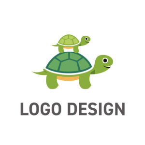 次世代への想いを繋ぐ、親子の亀がモチーフのロゴデザイン